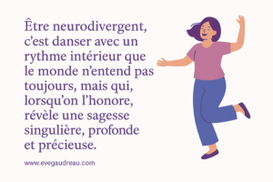 Illustration d'une femme neurodivergente 