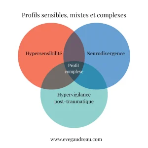 Image pour l'Article de blog sur les 3 profils : neurodivergence, hypersensibilité et hypervigilance